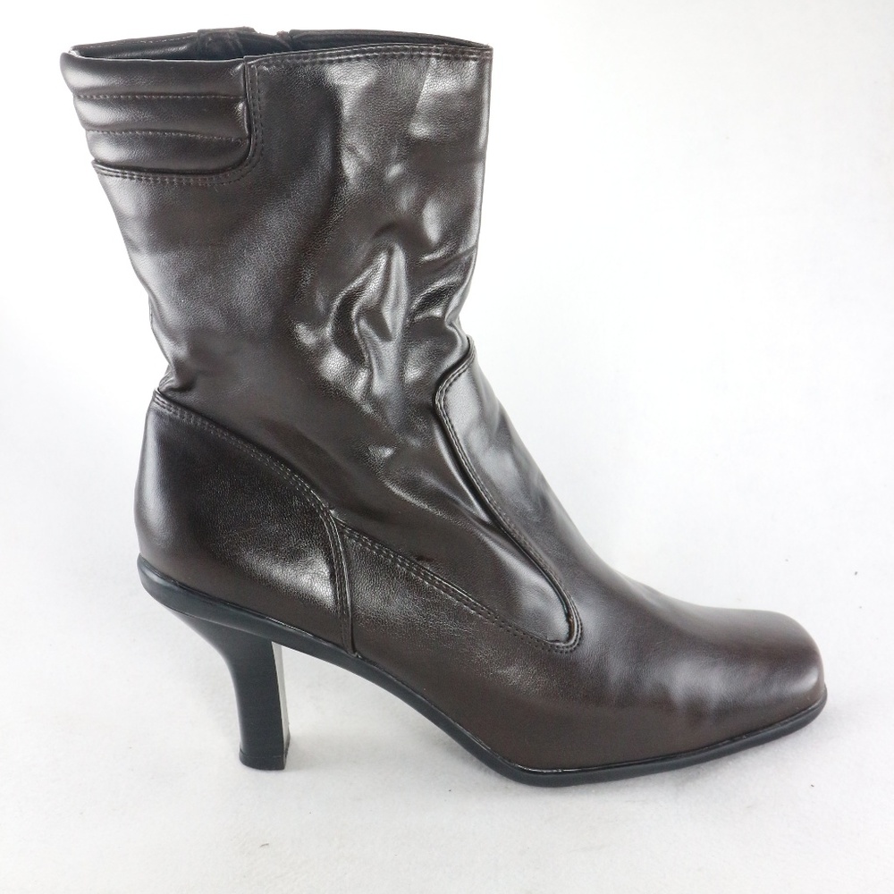 PREDICTIONS Dark Espresso Heeled Ankle Boots